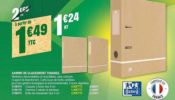 gamme de classement touareg oxford