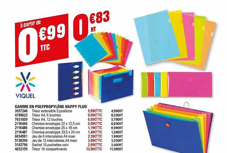 Gamme En Polypropylène Happy Fluo Viquel