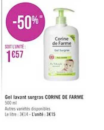 gel lavant surgras corine de farme
