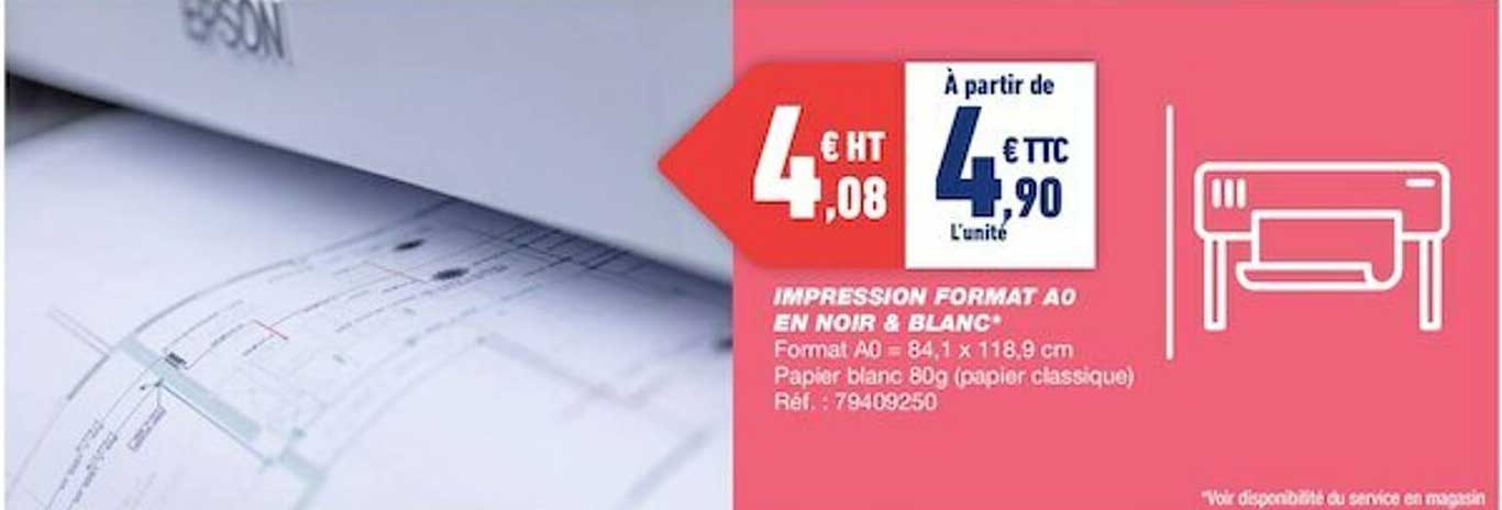 impression format ao en noir & blanc