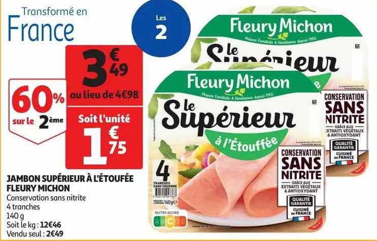 jambon supérieur à l'étouffée fleury michon