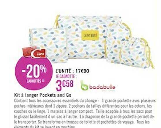 kit à langer pockets and go badabulle