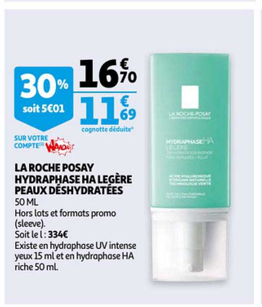 la roche posay hydraphase ha légère peaux déshydratées