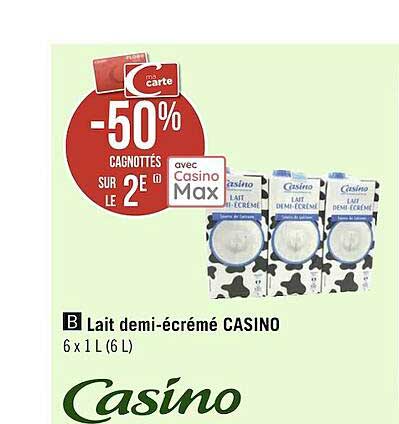 lait demi-écrémé casino