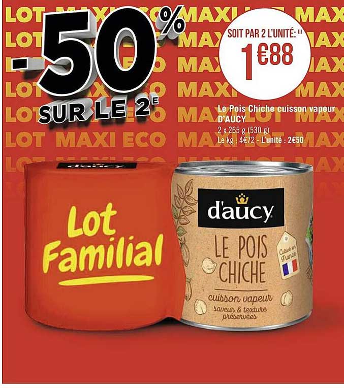 le pois chiche cuisson vapeur d'aucy