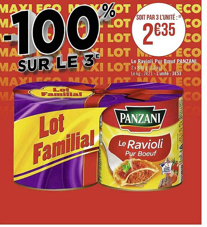 Le Ravioli Pur Bœuf Panzani