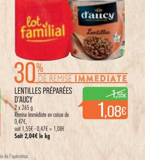 Lentilles Préparées D'aucy