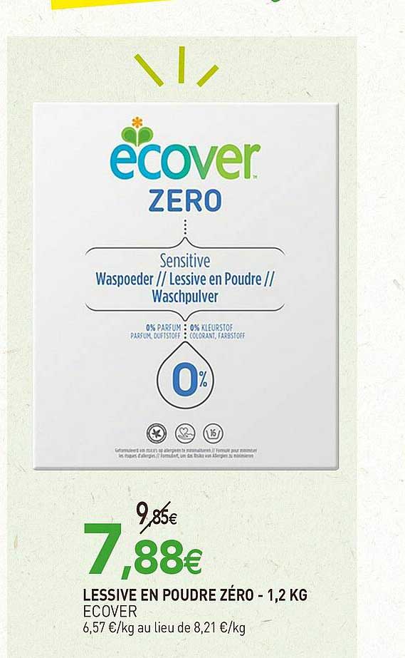 lessive en poudre zéro - 1,2 kg ecover
