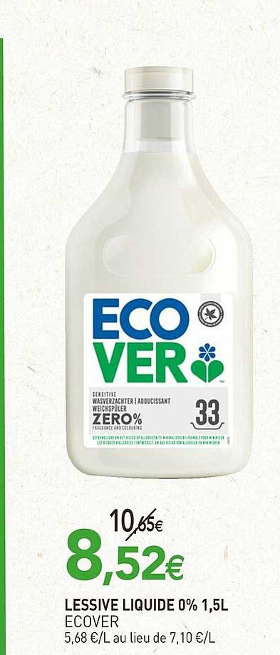 lessive liquide 0% 1,5 l ecover