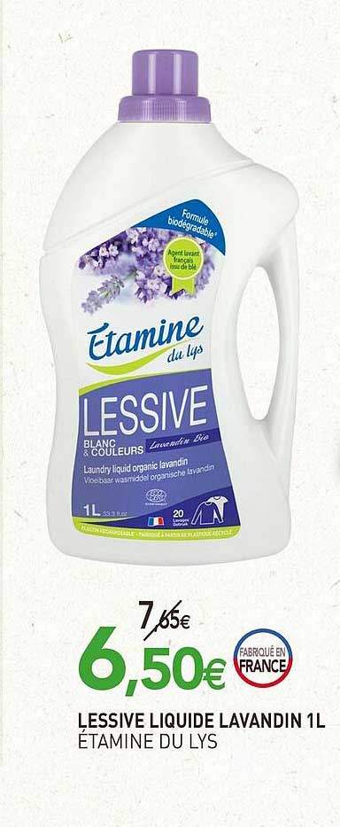 lessive liquide lavandin 1l étamine du lys