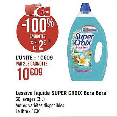 Lessive Liquide Super Croix Bora Bora
