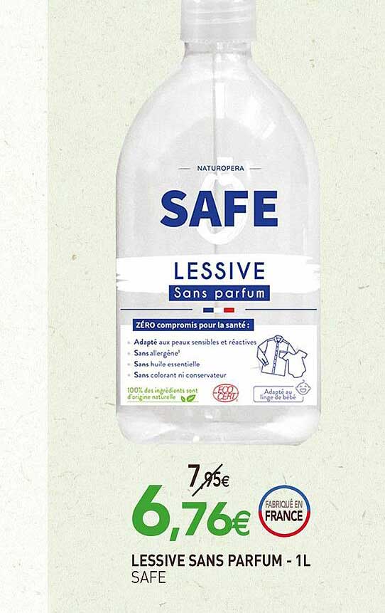 lessive sans parfum - 1l safe