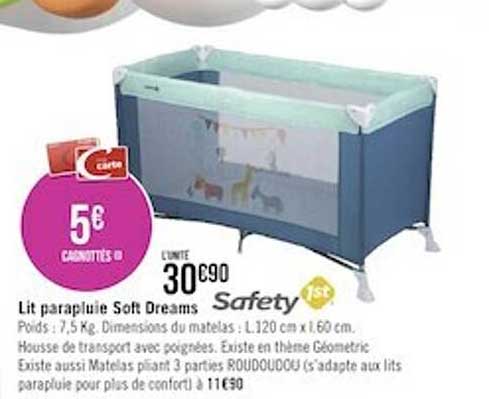 lit parapluie soft dreams safety
