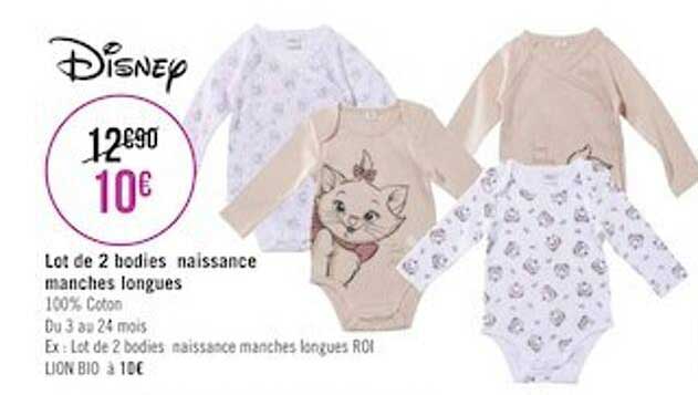 lot de 2 bodies naissance manches longues