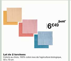 Lot De 2 Torchons