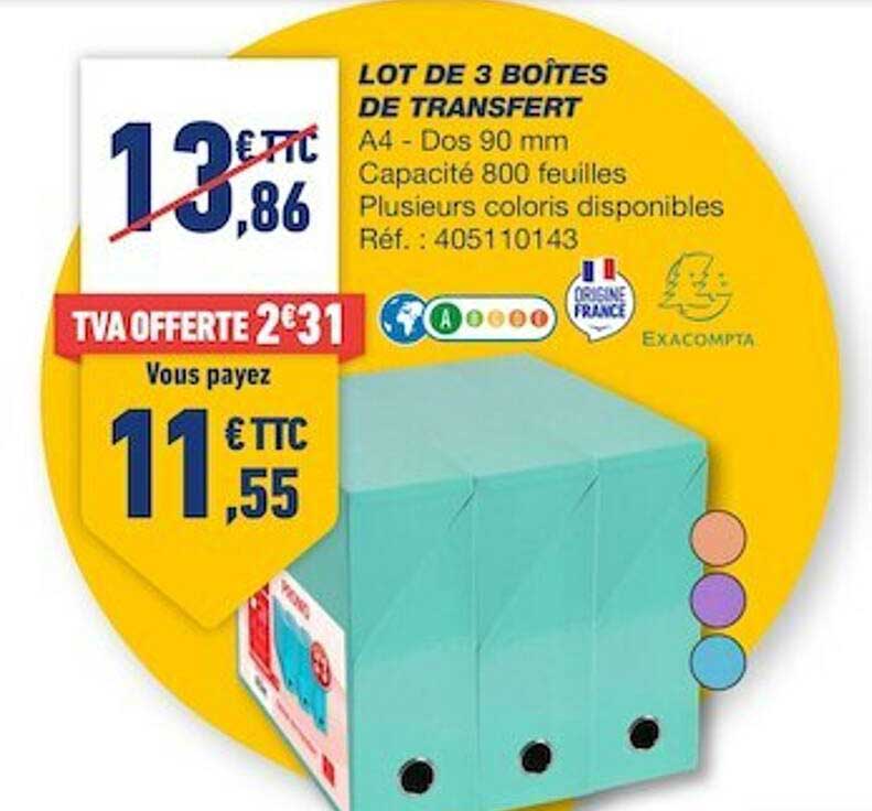Lot De 3 Boîtes De Transfert