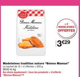 madeleines tradition nature "bonne maman"