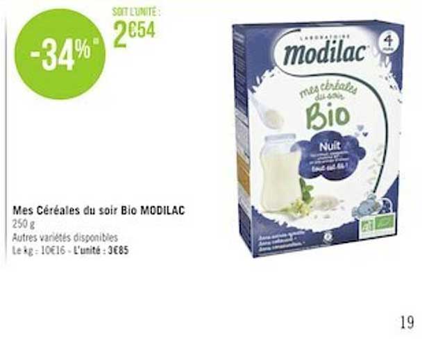 mes céréales du soir bio modilac