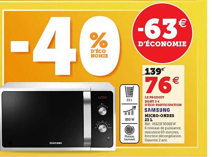 micro-ondes 23 l samsung