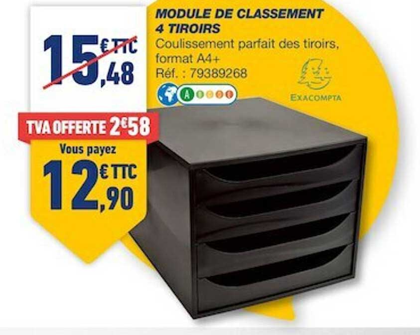 Module De Classement 4 Tiroirs Exacompta