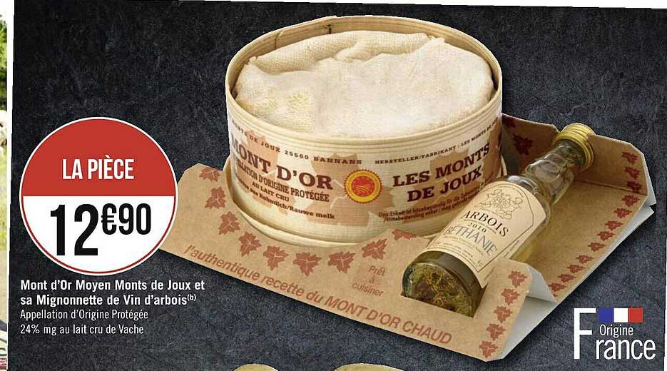 mont d'or moyen monts de joux et sa mignonnette de vin d'arbois