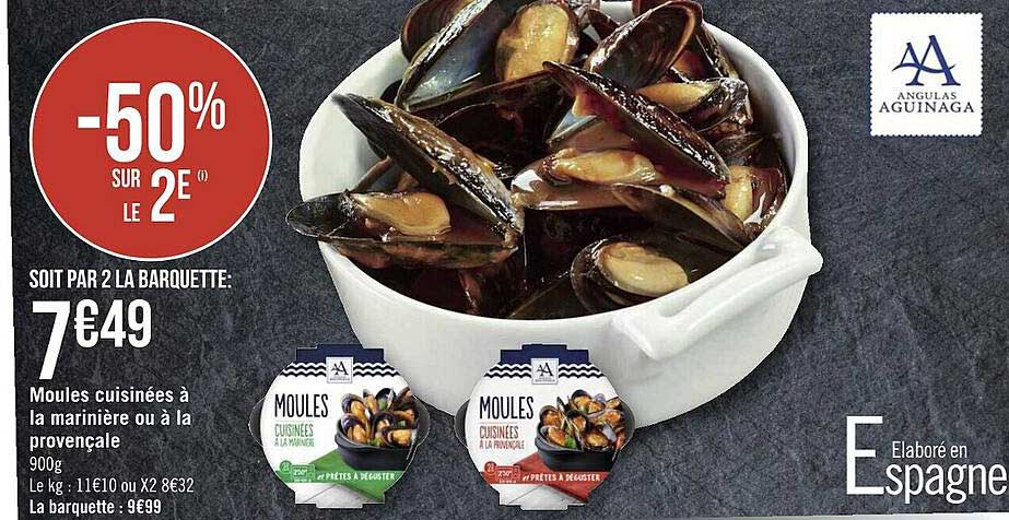 Moules Cuisinées à La Marinière Ou à La Provençale