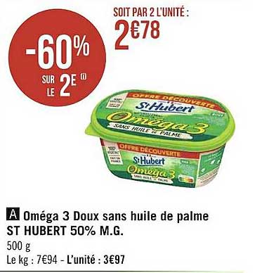 oméga 3 doux sans huile de palme st hubert 50% m.g.