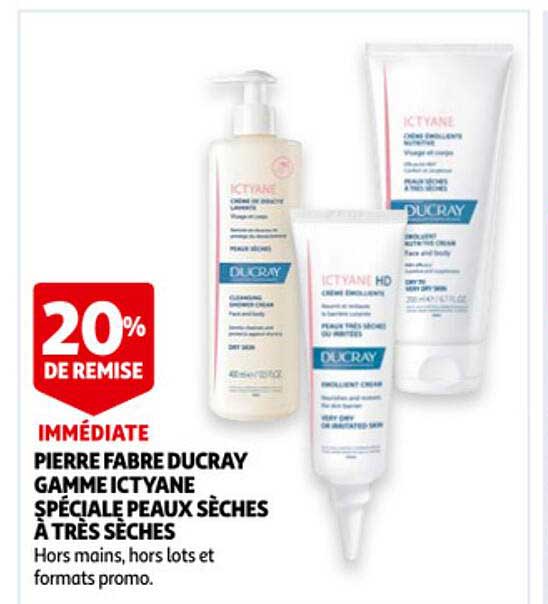 pierre fabre ducray gamme ictyane spéciale peaux sèches à très sèches