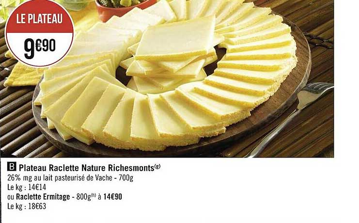 Plateau Raclette Nature Richesmonts