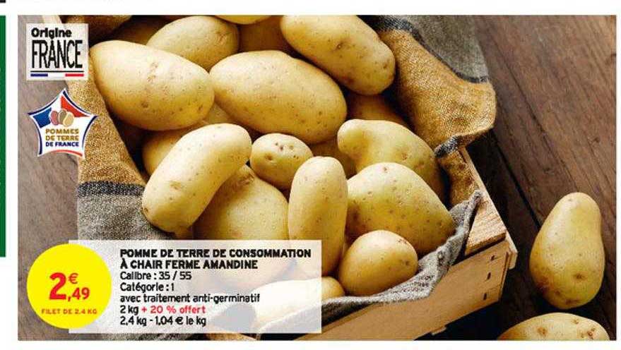 Pomme De Terre De Consommation à Chair Ferme Amandine