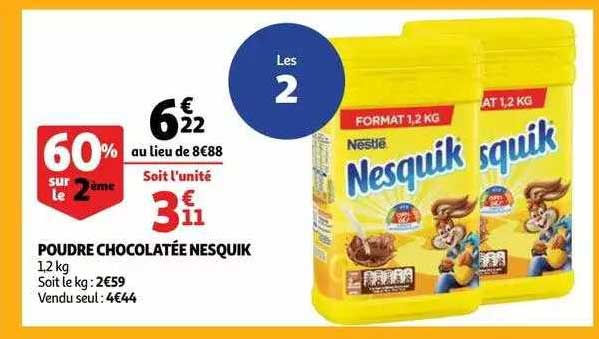 poudre chocolatée nesquik