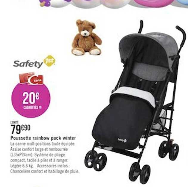 poussette rainbow pack winter safety