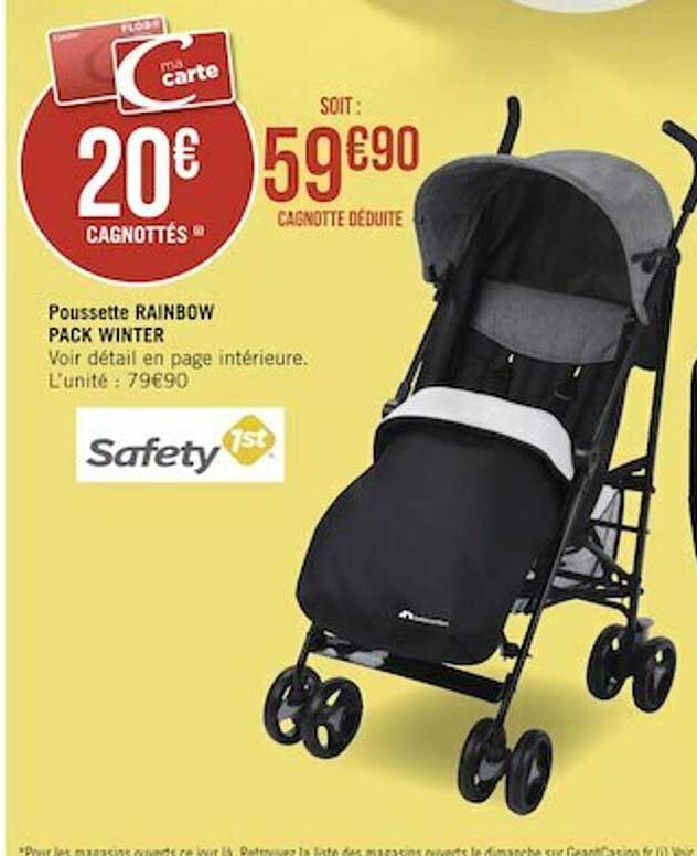 poussette rainbow pack winter safety