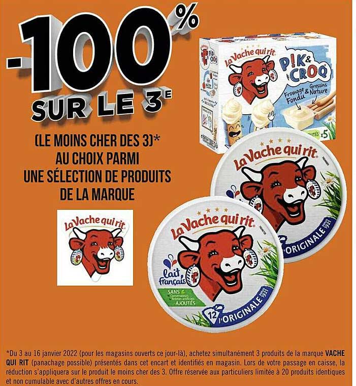 produits de la marque la vache qui rit