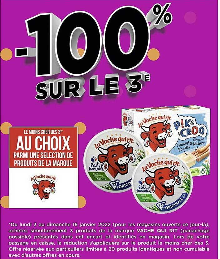 produits de la marque la vache qui rit