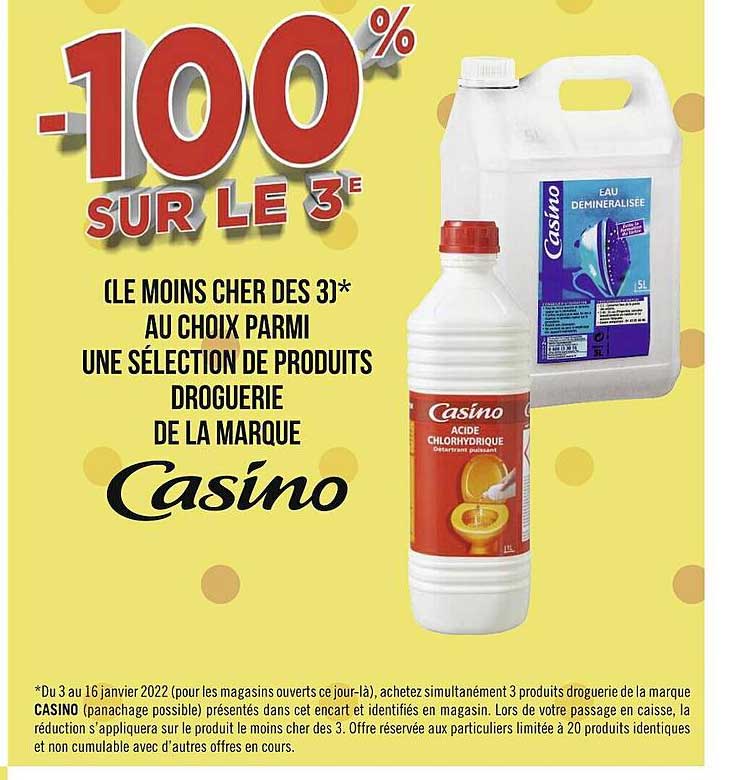 produits droguerie de la marque casino