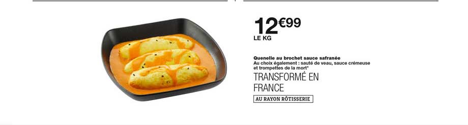 quenelle au brochet sauce safranée