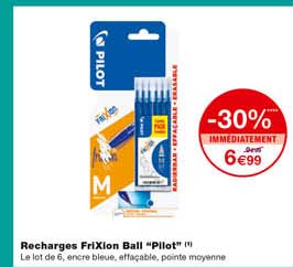 recharges frixion ball "pilot" -30% immédiatement