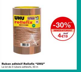 ruban adhésif rollafix "uhu" -30% immédiatement