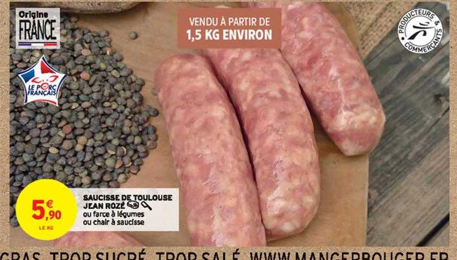 saucisse de toulouse jean rozé