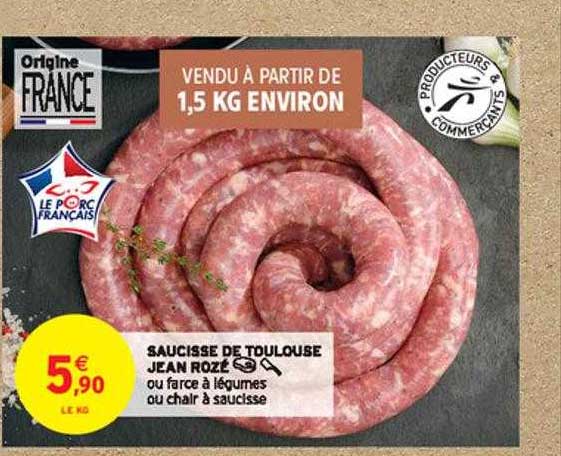 saucisse de toulouse jean rozé