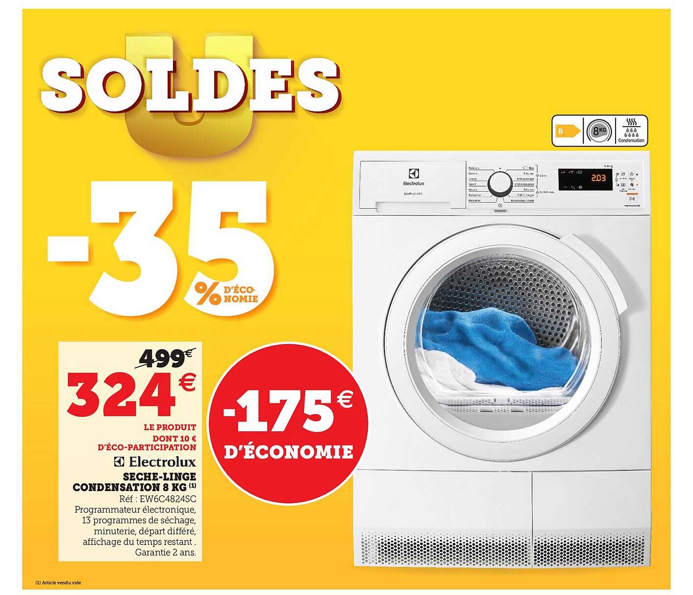 sèche-linge condensation 8 kg electrolux