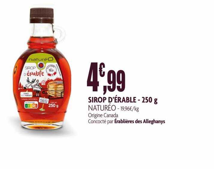 sirop d'érable - 250g naturéo