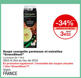 Soupe Courgette Parmesan Et Noisettes "greenshoot" -34% Immédiatement