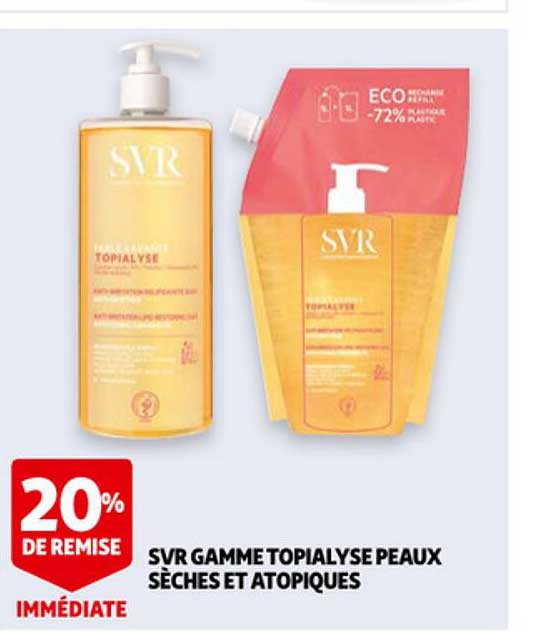 svr gamme topialyse peaux sèches et atopiques