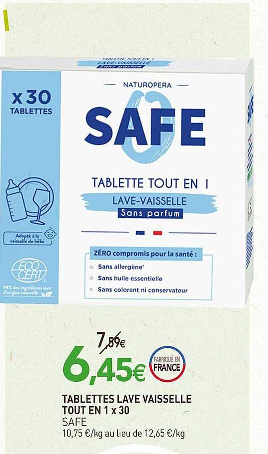 tablettes lave vaisselle tout en 1 x30 safe
