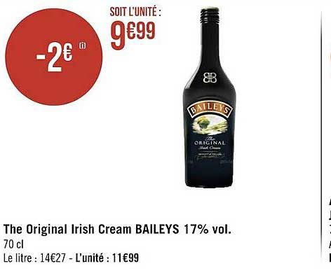 the original irish cream baileys 17% vol.