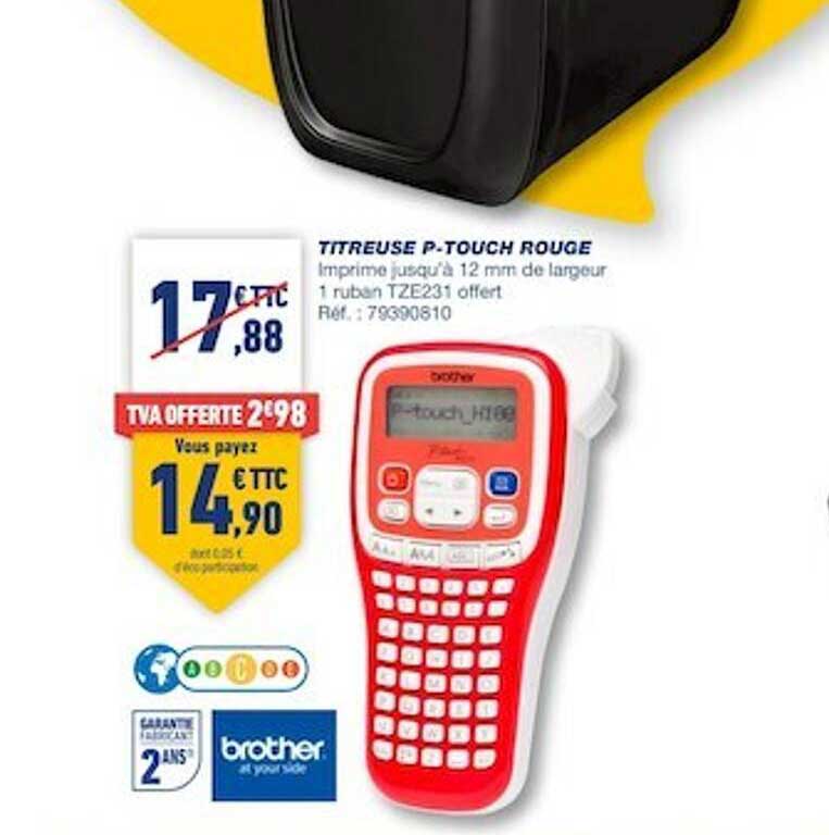 titreuse p-touch rouge