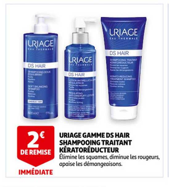 uriage gamme ds hair shampooing traitant kératoréducteur