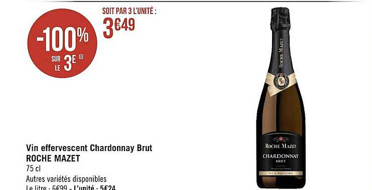 vin effervescent chardonnay brut roche mazet